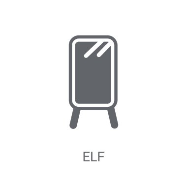 Elf simgesi. Trendy Elf logo kavramı masal koleksiyonundan beyaz arka plan üzerinde. Web uygulamaları, mobil uygulamalar ve basılı medya kullanım için uygundur..