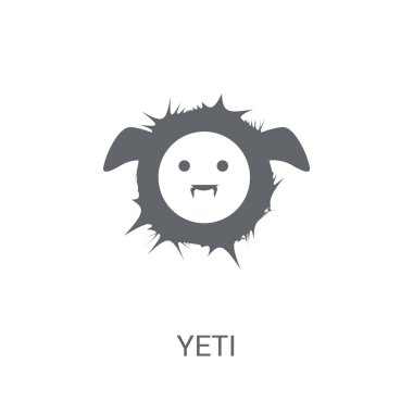 Yeti simgesi. Trendy Yeti logo kavramı masal koleksiyonundan beyaz arka plan üzerinde. Web uygulamaları, mobil uygulamalar ve basılı medya kullanım için uygundur..