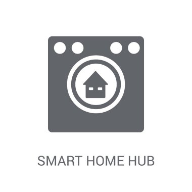 Akıllı ev Merkezi simgesi. Trendy akıllı ev hub logo kavramı genel koleksiyonundan beyaz arka plan üzerinde. Web uygulamaları, mobil uygulamalar ve basılı medya kullanım için uygundur..