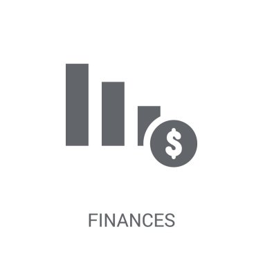 Finans simgesi. Modaya uygun mali logo kavramı sigorta koleksiyonundan beyaz arka plan üzerinde. Web uygulamaları, mobil uygulamalar ve basılı medya kullanım için uygundur..