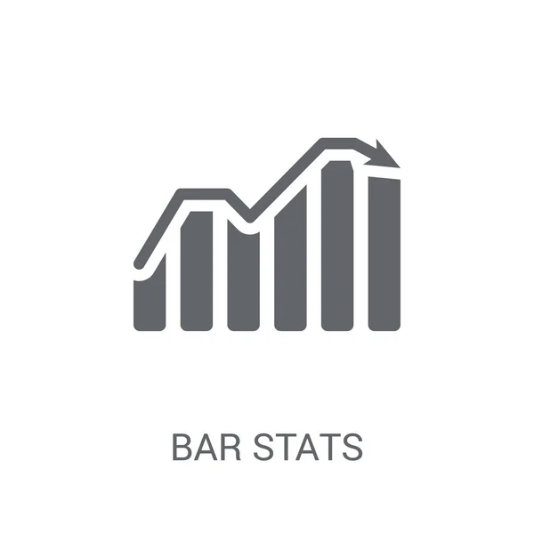 Ícone Estatísticas Barra Trendy Bar Stats Logo Concept White Background — Vetor de Stock