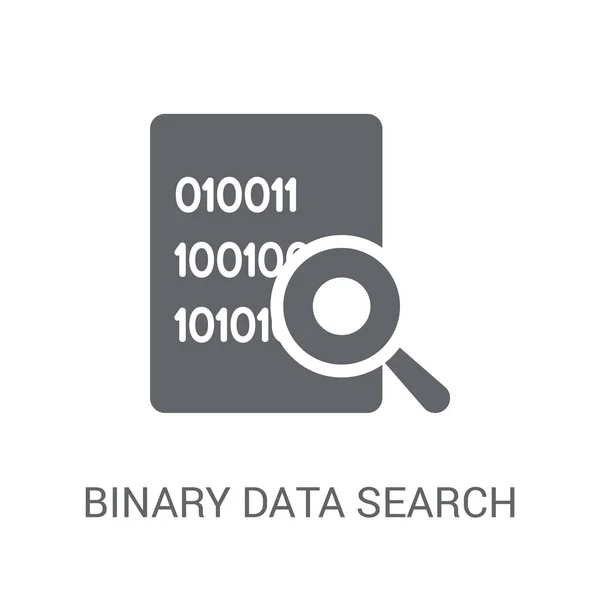 Ikon Pencarian Data Biner Logo Logo Pencarian Data Trendy Binary - Stok Vektor