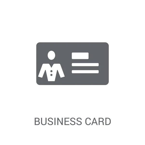 Visitenkartensymbol Trendiges Visitenkarten Logo Konzept Auf Weißem Hintergrund Aus Der — Stockvektor