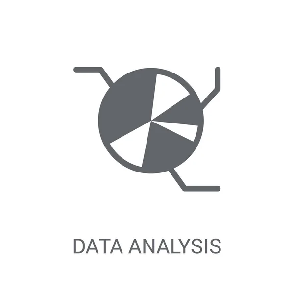 数据分析饼图图标 时尚数据分析饼图徽标概念的白色背景从业务和分析集合 适用于 Web 移动应用和打印媒体 — 图库矢量图片