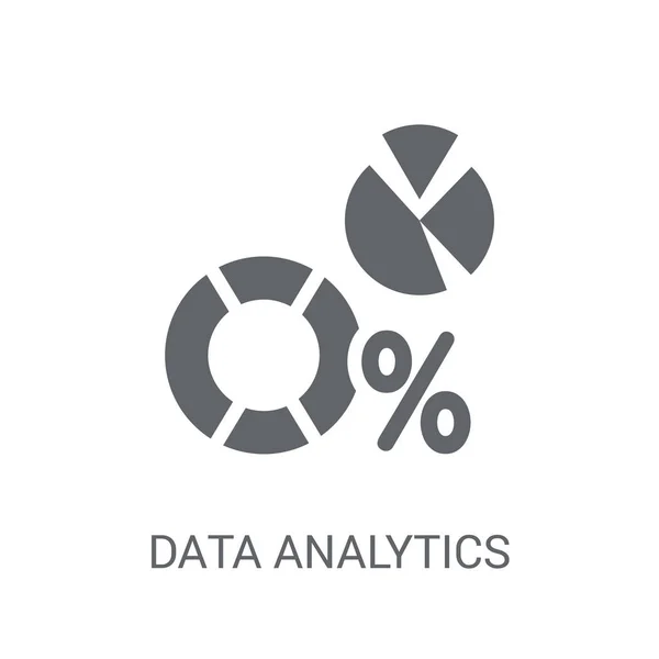 Ikon Analisis Data Konsep Logo Analisis Data Trendy Pada Latar - Stok Vektor