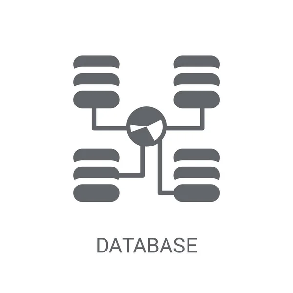 Значок Database Interconnected Концепция Логотипа Trendy Fabase Белом Фоне Коллекции — стоковый вектор