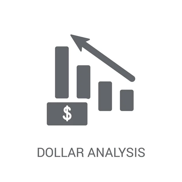 Barres Analyse Dollar Icône Trendy Dollar Analyse Bars Logo Concept — Image vectorielle