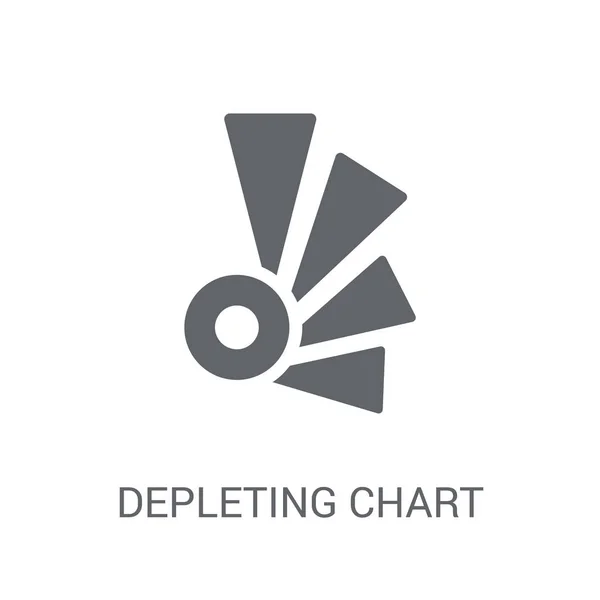 Ícone Gráfico Empacotamento Trendy Depleting Chart Logo Concept White Background —  Vetores de Stock