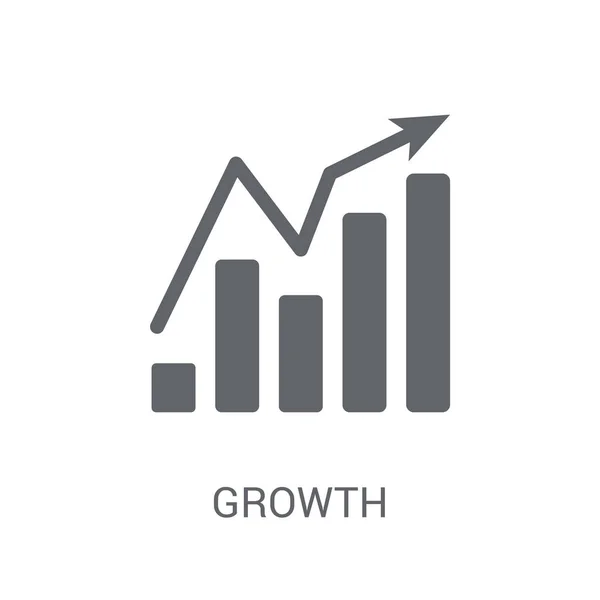 Wachstumsikone Trendiges Wachstumslogo Konzept Auf Weißem Hintergrund Aus Der Business — Stockvektor