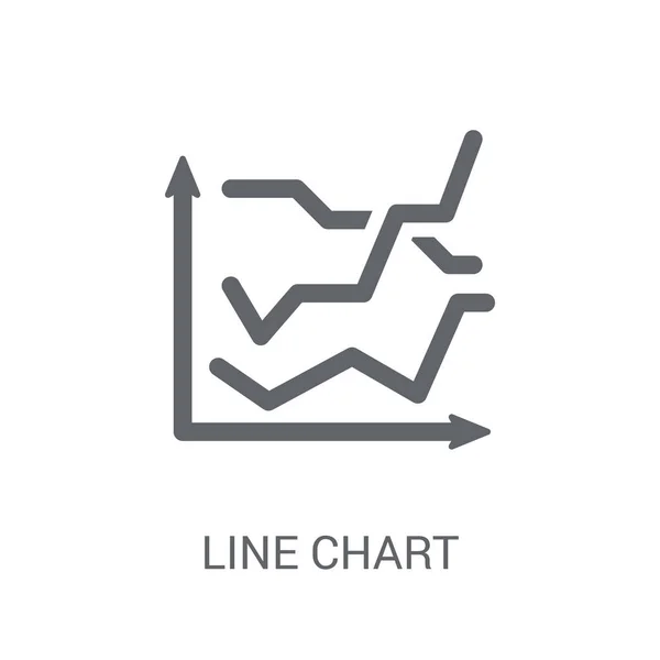 Line chart icon. Trendy Line chart logo concept on white background from Business and analytics collection. Suitable for use on web apps, mobile apps and print media.