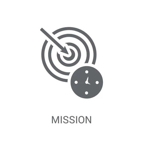 Icono Misión Concepto Logotipo Trendy Mission Sobre Fondo Blanco Colección — Archivo Imágenes Vectoriales