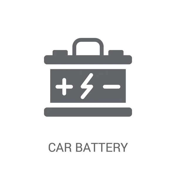 Car Battery Icon Trendy Car Battery Logo Concept White Background — Stock Vector