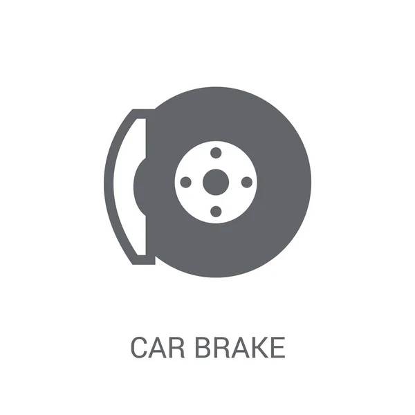 Ikone Der Autobremse Trendy Car Brake Logo Konzept Auf Weißem — Stockvektor