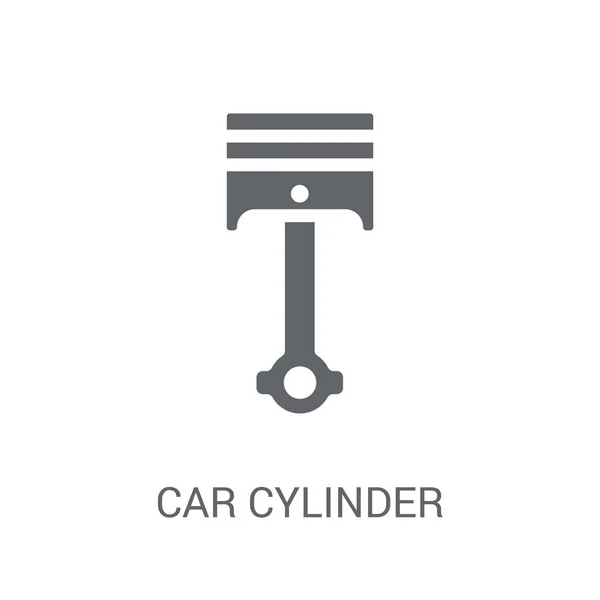 Autozylinder Symbol Trendiges Autozylinder Logo Konzept Auf Weißem Hintergrund Aus — Stockvektor