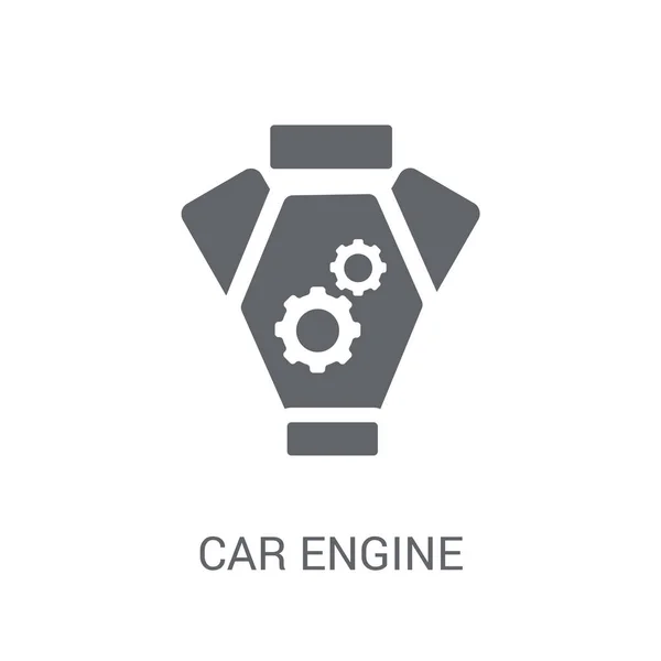 Automotor Ikone Trendiges Auto Motor Logo Konzept Auf Weißem Hintergrund — Stockvektor