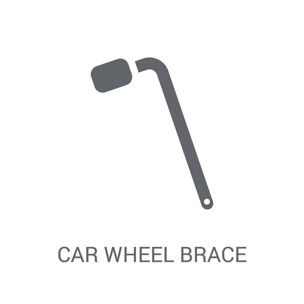 Auto Radstrebe Symbol Trendy Car Wheel Brace Logo Konzept Auf — Stockvektor
