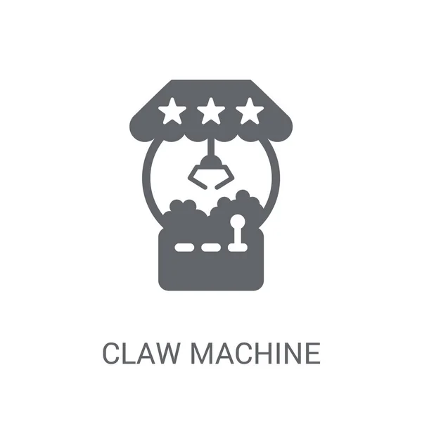 Klauw Machine Symbool Trendy Klauw Machine Logo Concept Witte Achtergrond — Stockvector