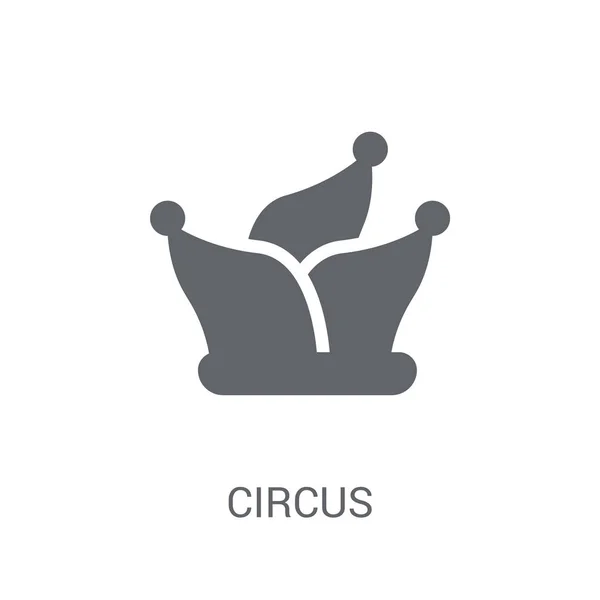Ícone Circo Conceito Logotipo Circo Moda Fundo Branco Coleção Circo — Vetor de Stock