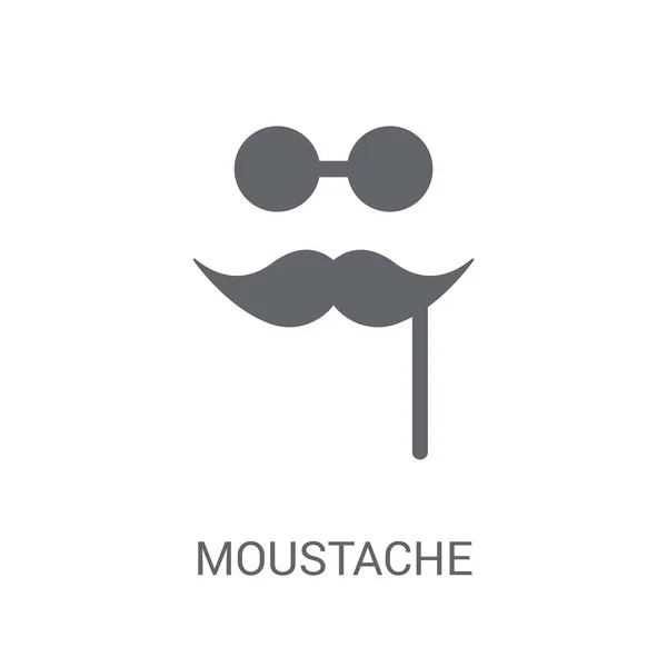 Schnurrbart Symbol Trendiges Schnurrbart Logo Konzept Auf Weißem Hintergrund Aus — Stockvektor