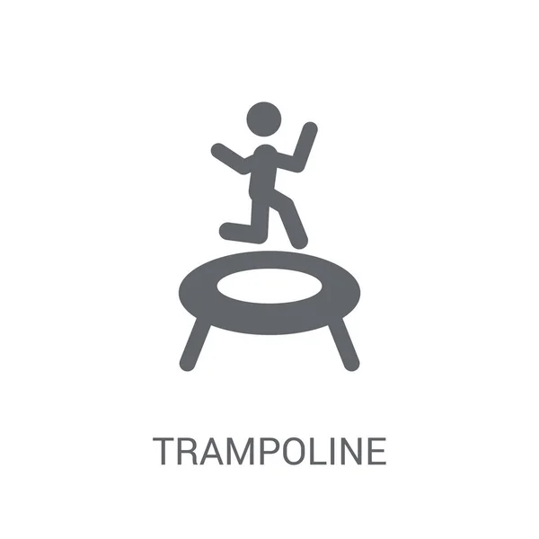 Icono Trampolín Trampolín Concepto Logotipo Moda Sobre Fondo Blanco Colección — Vector de stock