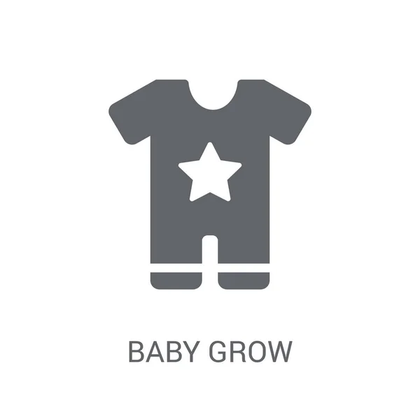 Baby Grow Icono Concepto Logotipo Moda Baby Grow Sobre Fondo — Archivo Imágenes Vectoriales