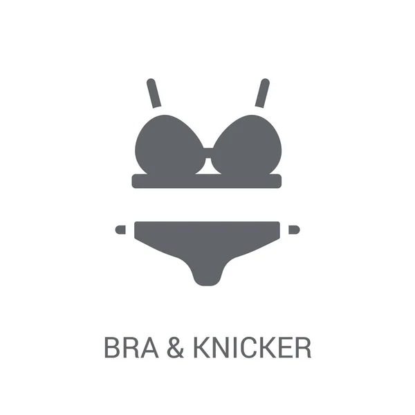 Ícone Bra Knicker Trendy Bra Knicker Logo Concept White Background — Vetor de Stock