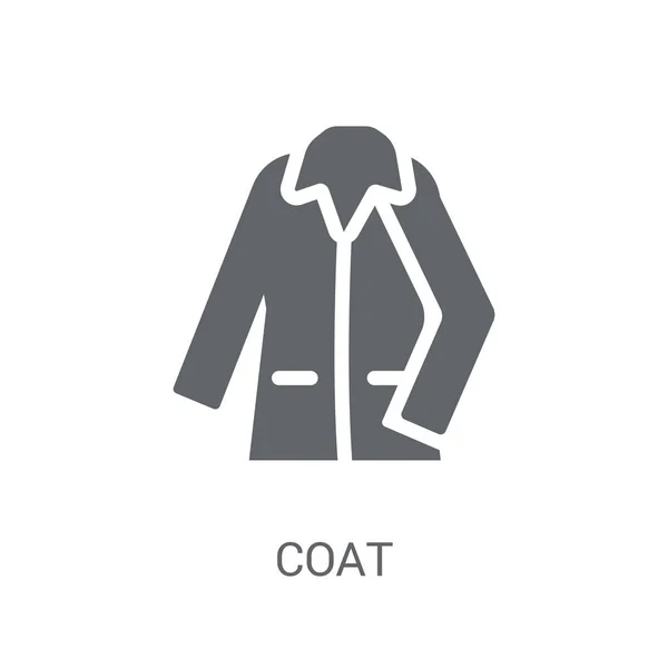 Icono Del Abrigo Concepto Logo Trendy Coat Sobre Fondo Blanco — Archivo Imágenes Vectoriales
