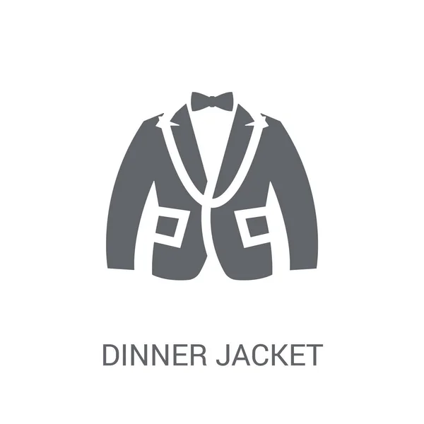 Icono Chaqueta Cena Concepto Logotipo Trendy Dinner Jacket Sobre Fondo — Archivo Imágenes Vectoriales