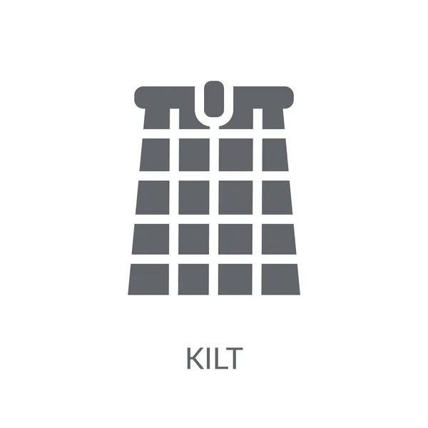 Icono Kilt Concepto Logo Moda Kilt Sobre Fondo Blanco Colección — Vector de stock