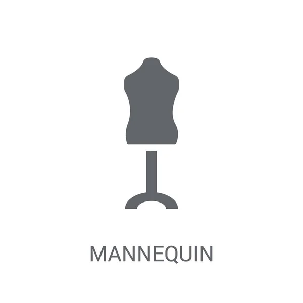 Icona Del Manichino Trendy Mannequin Logo Concept Sfondo Bianco Della — Vettoriale Stock
