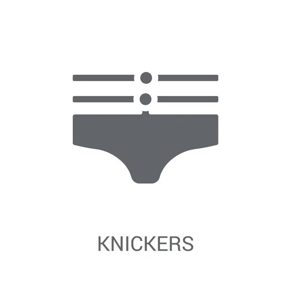 Ícone Cuecas Trendy Knickers Conceito Logotipo Fundo Branco Coleção Roupas — Vetor de Stock
