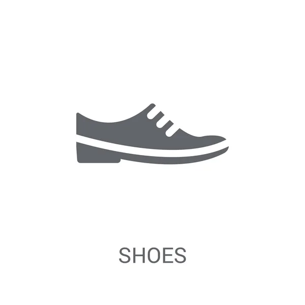 Icono Zapatos Concepto Logotipo Trendy Shoes Sobre Fondo Blanco Colección — Vector de stock