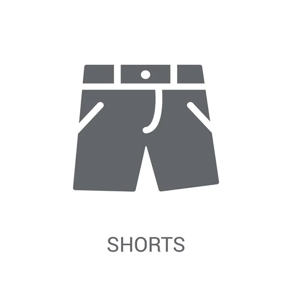 Icona Dei Pantaloncini Concetto Logo Trendy Shorts Sfondo Bianco Della — Vettoriale Stock