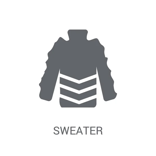 Icono Del Suéter Concepto Logotipo Trendy Sweater Sobre Fondo Blanco — Archivo Imágenes Vectoriales