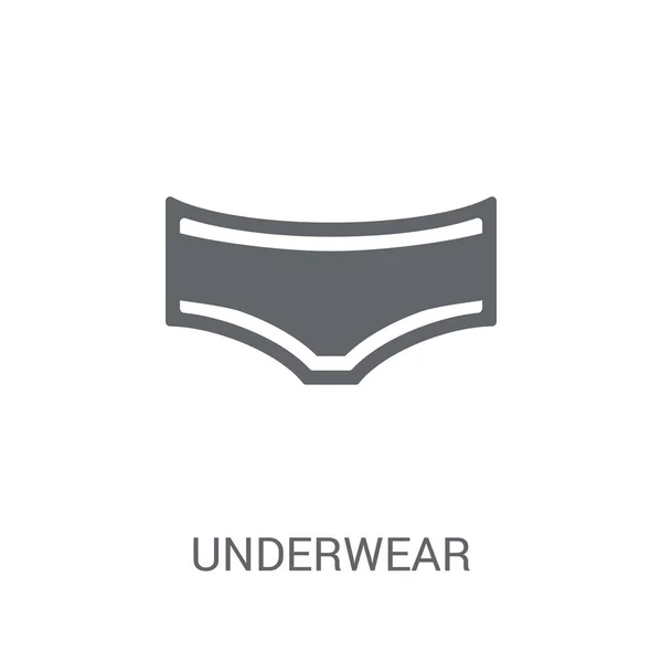 Ícone Roupa Interior Trendy Underwear Conceito Logotipo Fundo Branco Coleção — Vetor de Stock