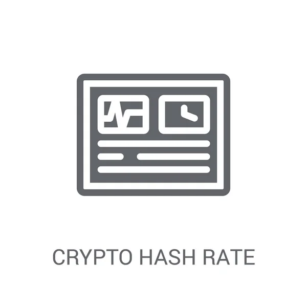 Krypto Hash Rate Symbol Trendiges Krypto Hash Rate Logo Konzept — Stockvektor