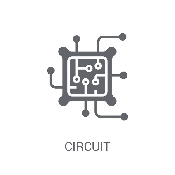 Schaltkreis Symbol Trendiges Circuit Logo Konzept Auf Weißem Hintergrund Aus — Stockvektor