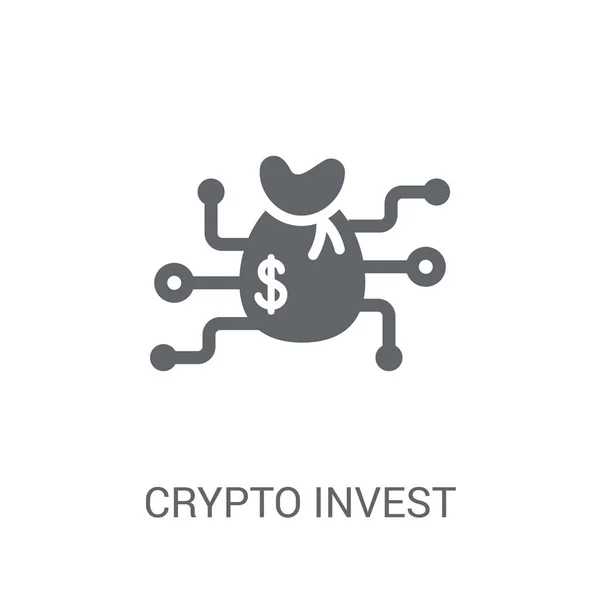 Krypto Investment Ikone Trendiges Krypto Investment Logo Konzept Auf Weißem — Stockvektor