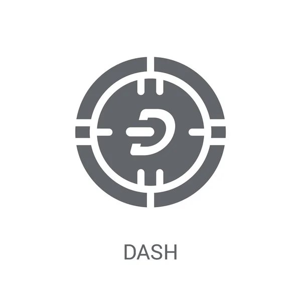 Dash Ikona Moderní Koncept Loga Dash Bílém Pozadí Kolekce Kryptoměn — Stockový vektor