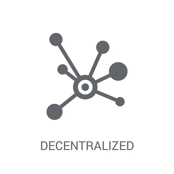 Icona Decentralizzata Trendy Decentralized Concetto Logo Sfondo Bianco Economia Criptovaluta — Vettoriale Stock