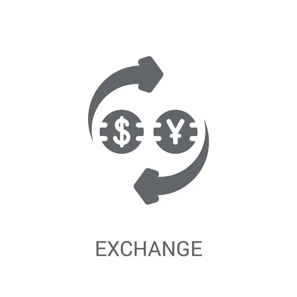 Exchange Ikonen Trendiga Exchange Logotyp Koncept Vit Bakgrund Från Kryptovaluta — Stock vektor