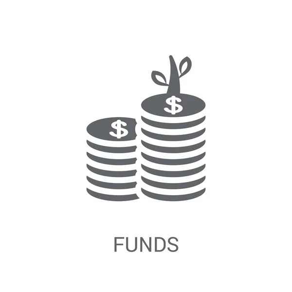 Icône Fonds Trendy Funds Logo Concept Sur Fond Blanc Crypto — Image vectorielle