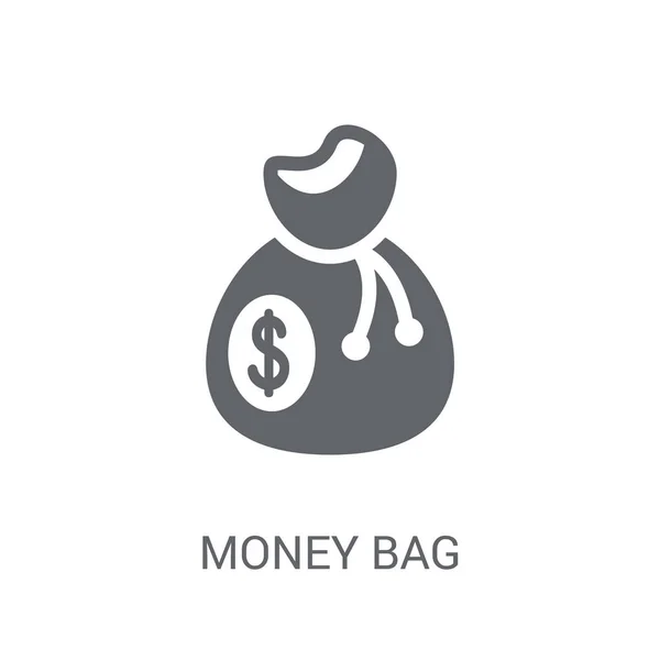 Peníze Tašku Módní Peníze Taška Logo Koncepce Bílém Pozadí Kolekce — Stockový vektor