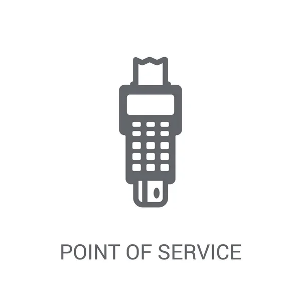 Icône Point Service Trendy Point Service Logo Concept Sur Fond — Image vectorielle