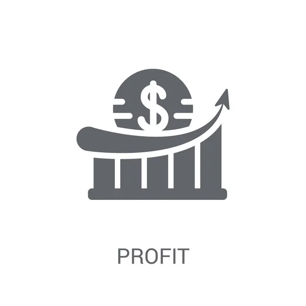 Icône Profit Trendy Profit Concept Logo Sur Fond Blanc Économie — Image vectorielle