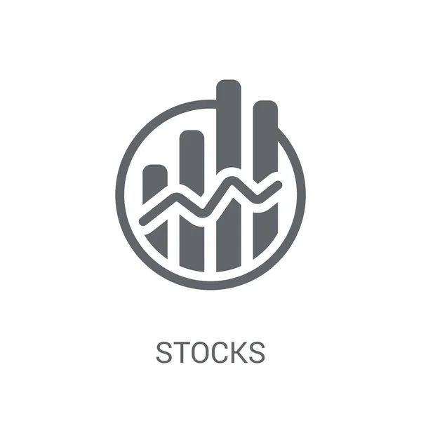 股票图标 时尚股票标志概念在白色背景从加密货币经济和金融收藏 适用于 Web 移动应用和打印媒体 — 图库矢量图片