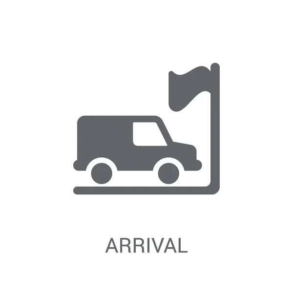 Значок Прибуття Тенденція Прибуття Концепції Логотипу Білому Тлі Колекції Delivery — стоковий вектор