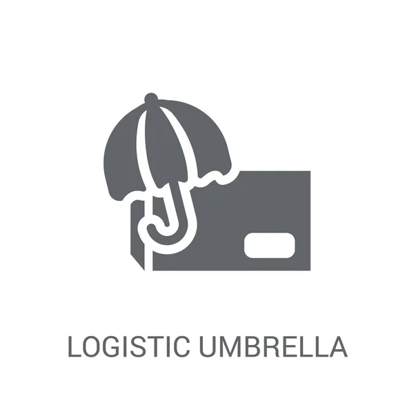 Logistik Ikon Umbrella Konsep Logo Trendy Logistic Umbrella Pada Latar - Stok Vektor