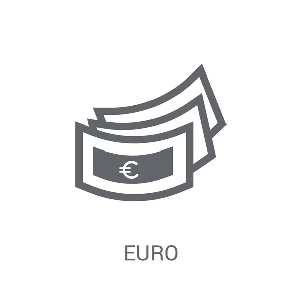 Euro Icon Trendy Euro Logo Concept White Background Commerce Payment — Stock Vector