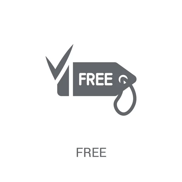 Ícone Livre Trendy Free Logo Concept White Background Commerce Payment — Vetor de Stock